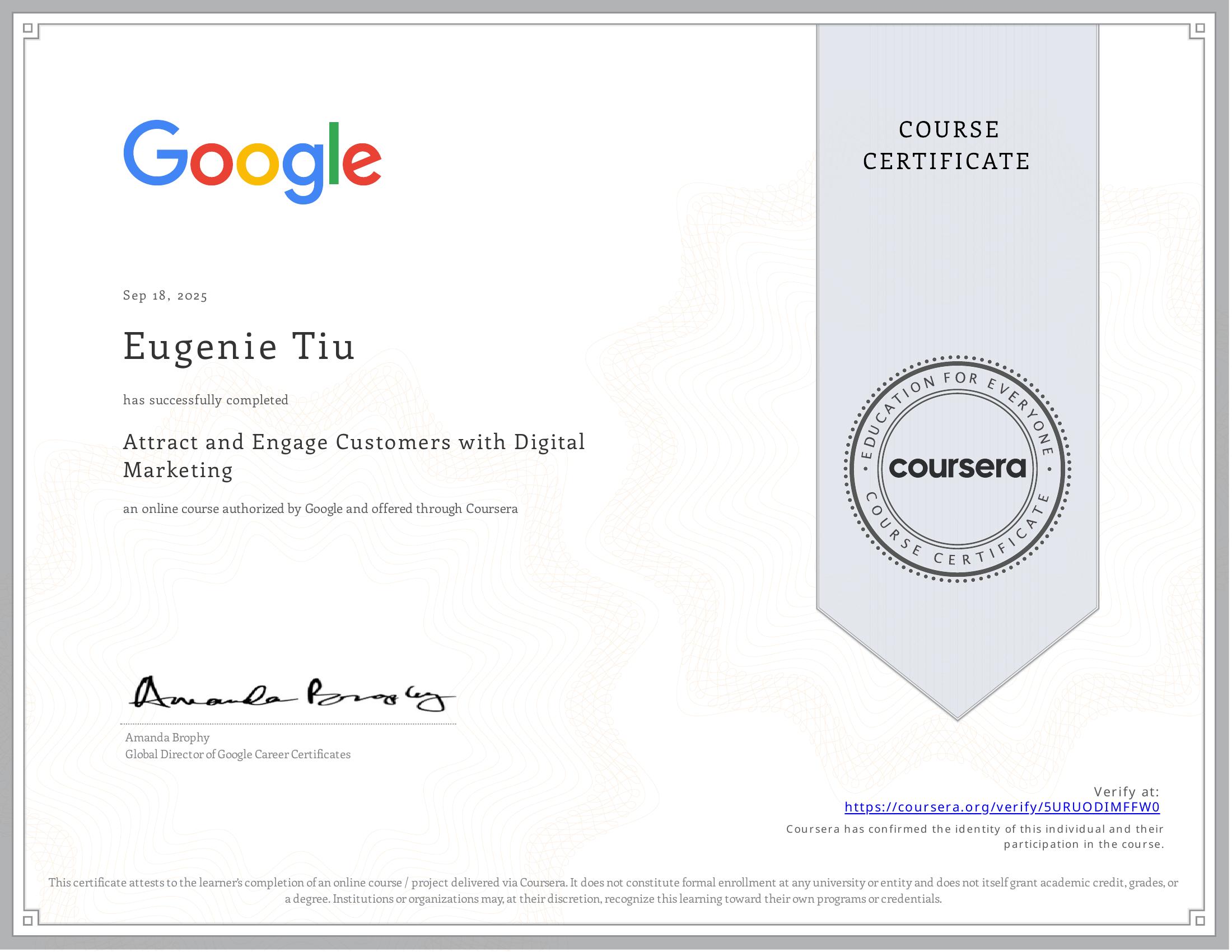Digital Marketing Certificate